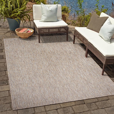 SANAT Outdoor Teppich – Wetterfest & wasserabweisend für Balkon, Terrasse & Garten